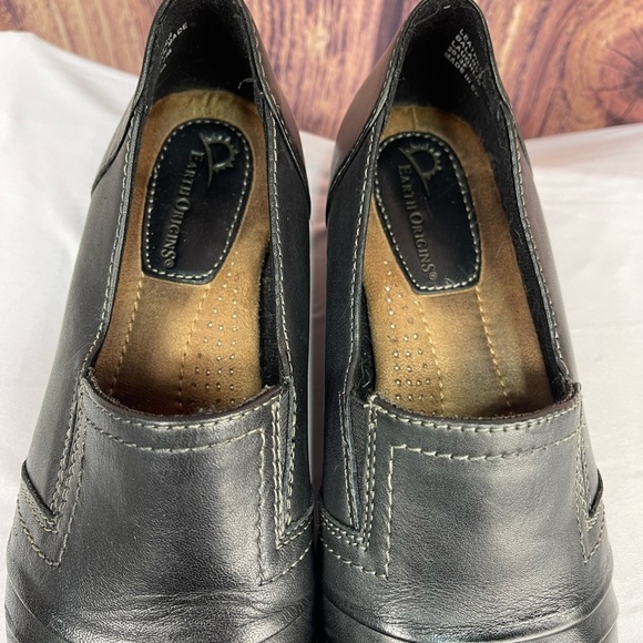 Earth Origins black leather slip on shoes women’s size 7m - Picture 9 of 17